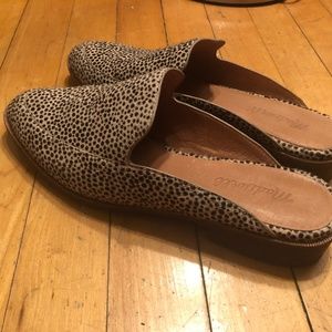Madewell Frances Loafer Mule in Spotted Calf Hair